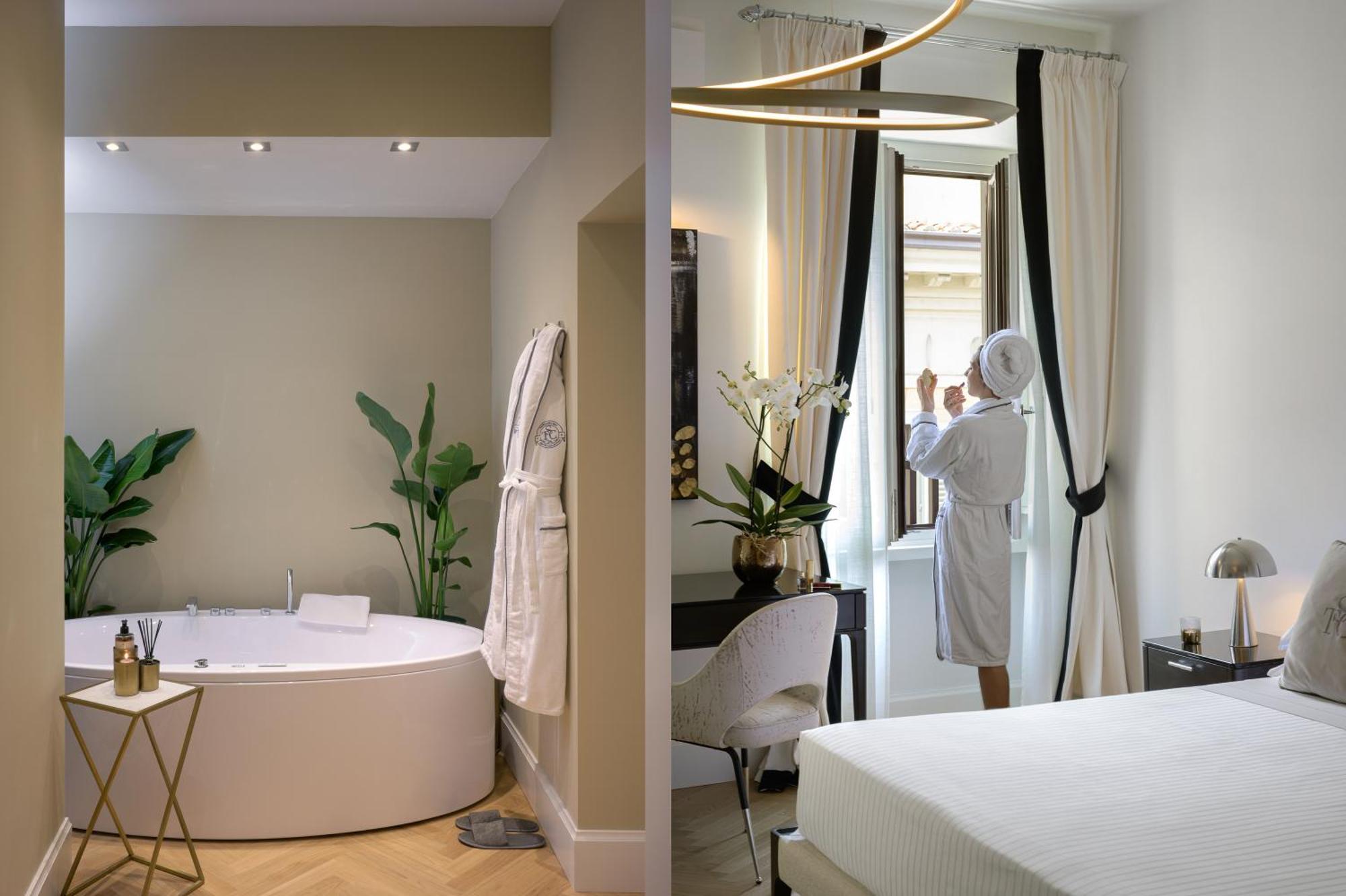 Suite Deluxe con bañera de hidromasaje y ducha